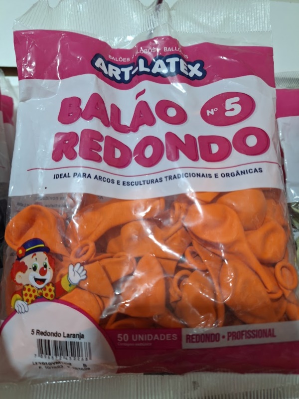 BAL�O N:5 REDONDO C/50UND LARANJA